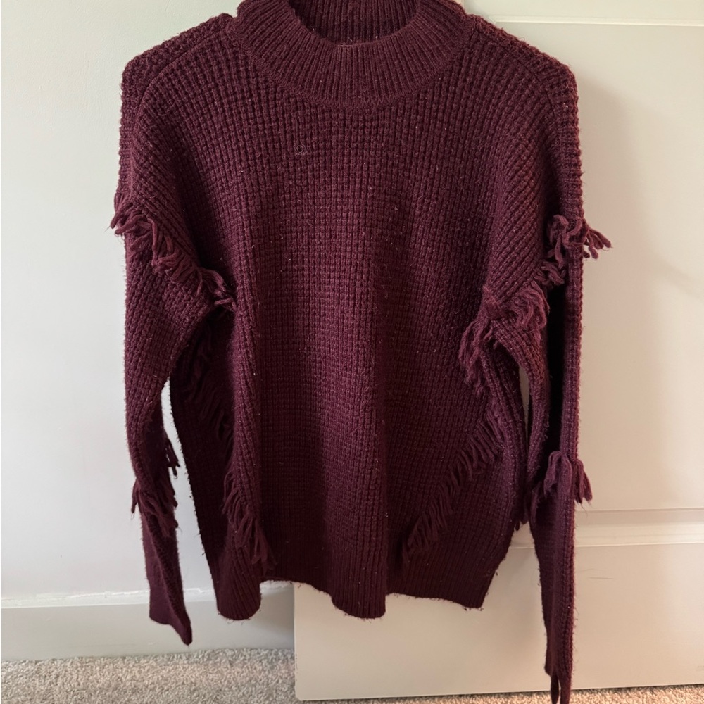 MICHAEL Michael Kors Red Cowl Turtleneck Sweater